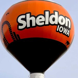 Sheldon, Iowa Elevated Field Erected Steel Water Storage Tank