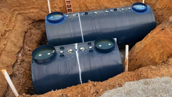 ACT-100-U® Underground Steel Storage Tank being installed