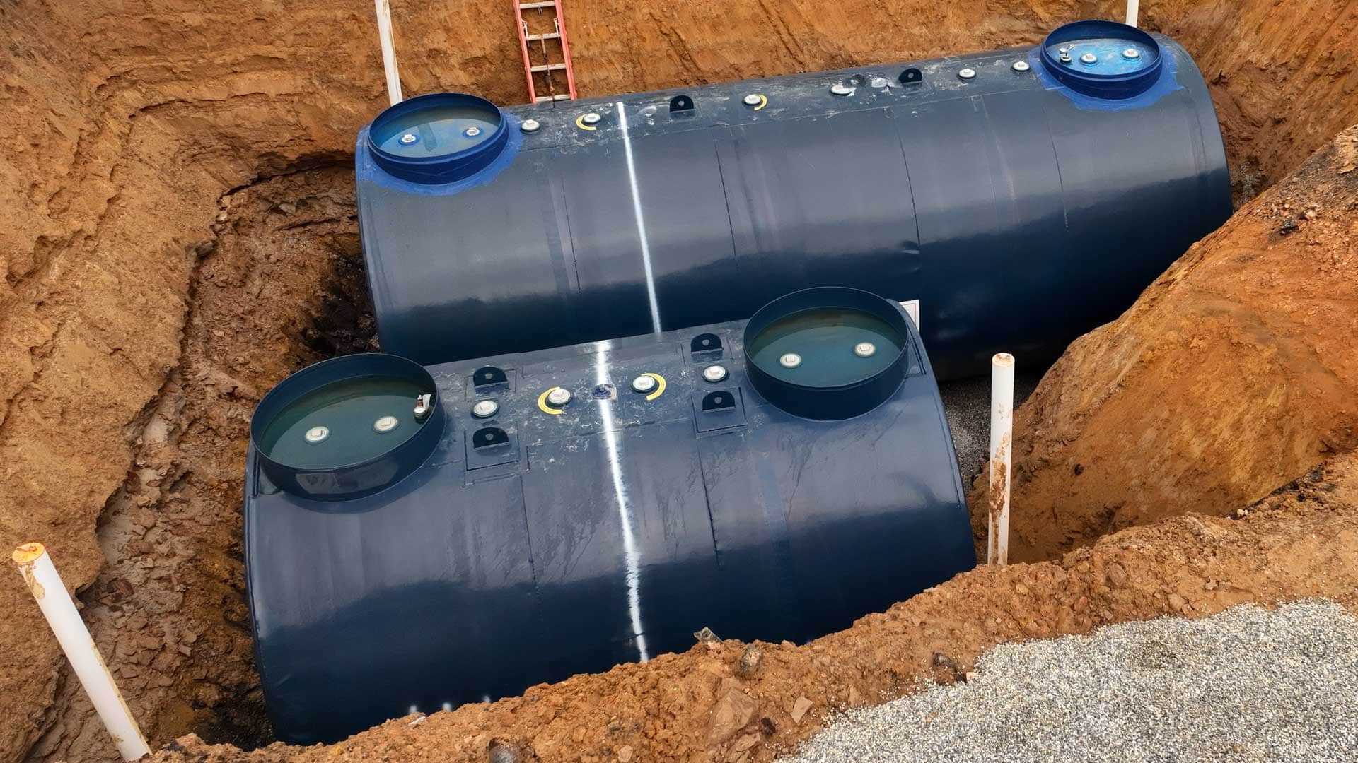 ACT-100-U® Underground Steel Storage Tank being installed