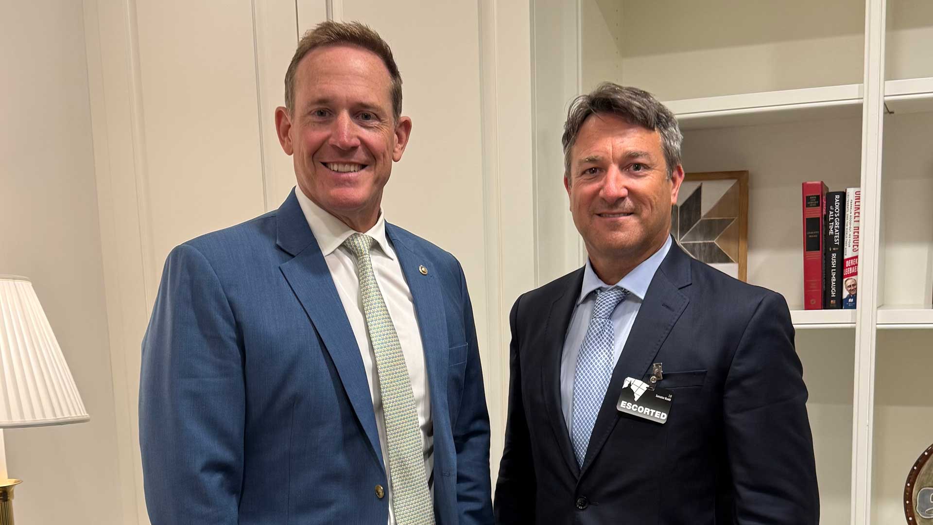 Sen. Ted Budd (NC) with Jon Ward, Ward Vessel and Exchanger (right)