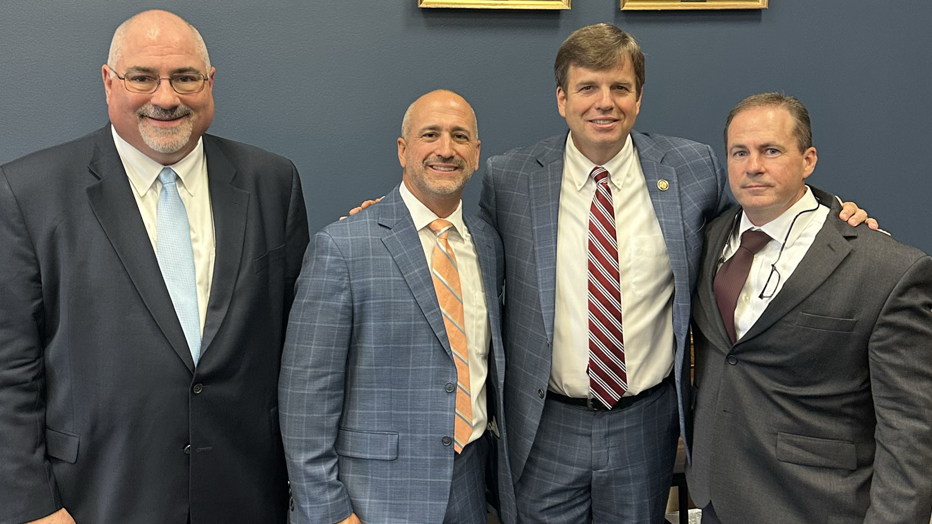 From left: Bob Giammaruti (SHECO Industries, Inc.), Kyle Couture (AMERICAN SpiralWeld Pipe), Rep. Dale Strong (AL-5), Ricky Lightcamp (Alabama Heat Exchangers, Inc.)