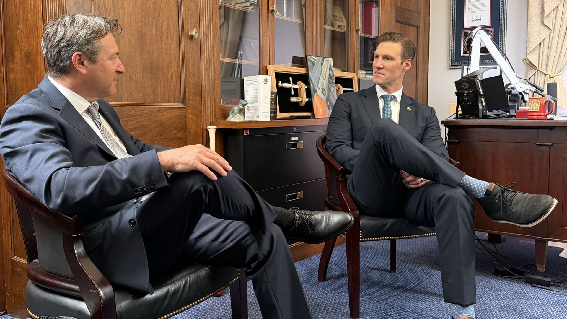 Jon Ward, Ward Vessel and Exchanger, discusses trade and tariffs with Rep. Pat Harrigan (NC-10)