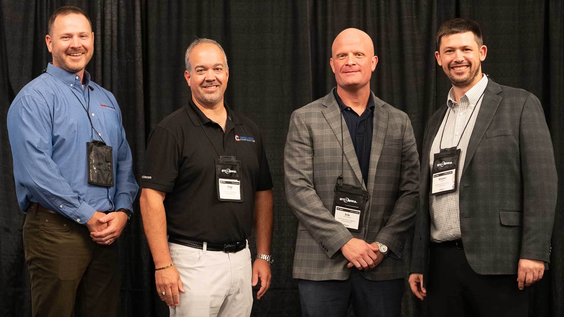 Corrosion Control Corp. receives an STI/SPFA Safety Award of Excellence from STI/SPFA and Marsh McLennan Agency representatives.