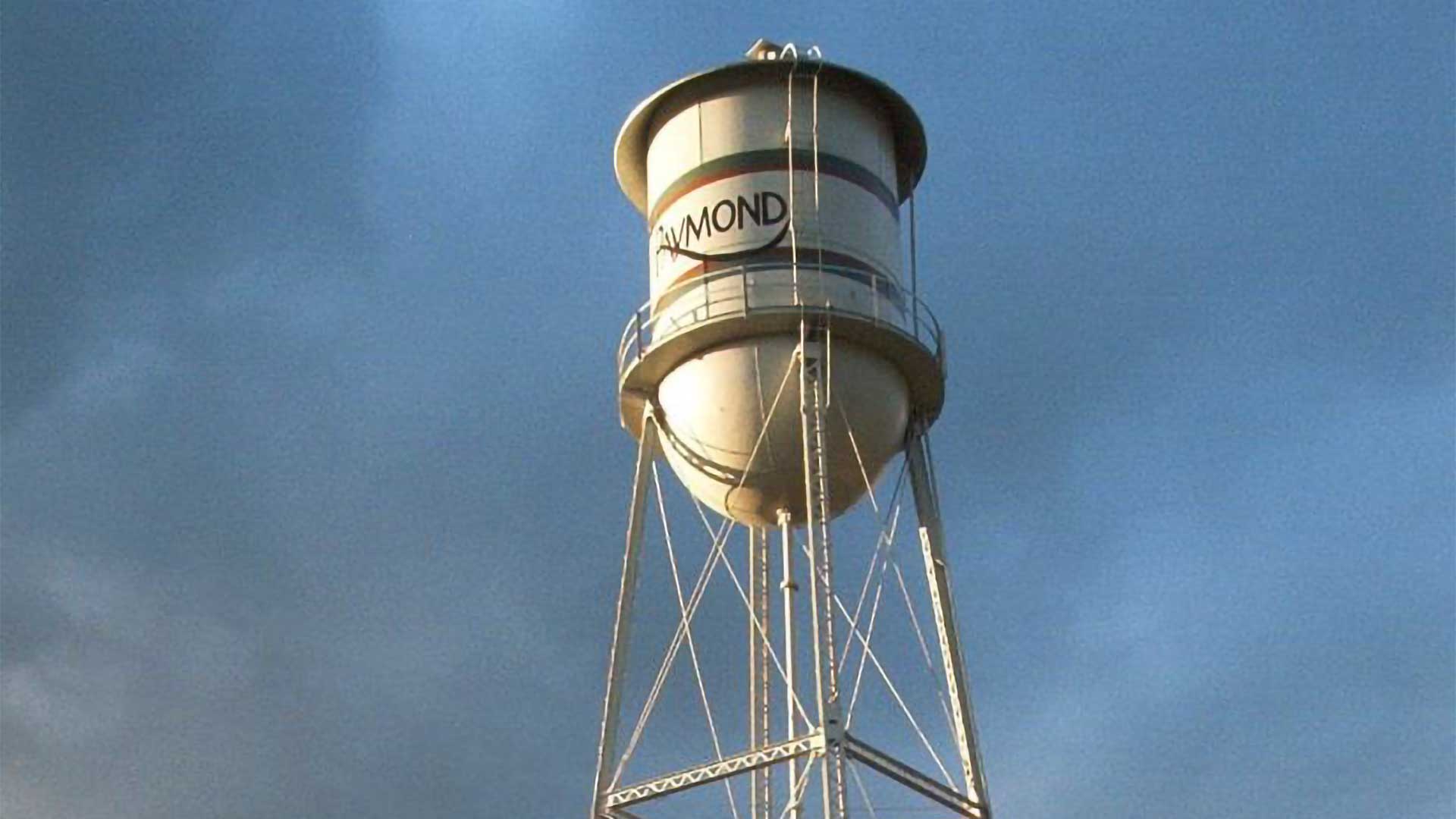 City of Raymond 30,000-gallon steel water storage tank in Mississippi, dating to 1905